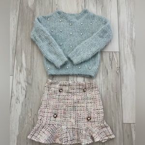 Fuzzy Sweater and Skirt Set size Medium
